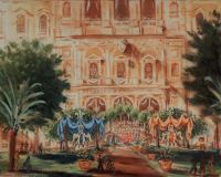 immagine Concerto Corelli nei giardini del Palazzo Farnese (bozzetto di scena)