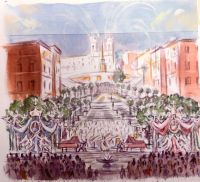 immagine Projet de concert Place d' Espagne (Rome) première esquisse