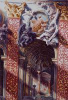 immagine Interno della Chiesa Nuova, con San Filippo Neri in estasi e il quadro della Visitazione di F. Barocci