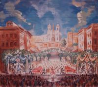 immagine Spanish Place and Spanish Steps (sketch for a scenography)