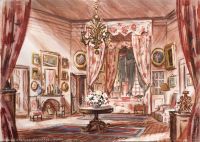 immagine Nandy castle (Ile-de-France), second sketch for the grand mother's bedroom