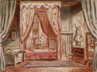 immagine Nandy castle (Ile-de-France), sketch for the grand mother's bedroom