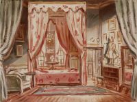 immagine Chateau de Nandy (Ile de France); esquisse pour la chambre de la grand-mère