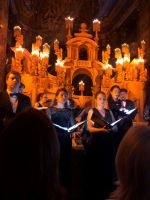immagine Scenography for the Cappella Mediteranea concert in Saint Louis of the french (Rome, 2024)
